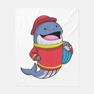 Manta Polar Ballena como bombero con manguera