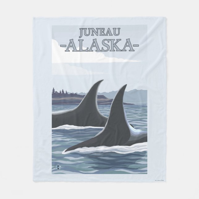 Manta Polar Ballenas #1 - Juneau, Alaska de la orca (Anverso)