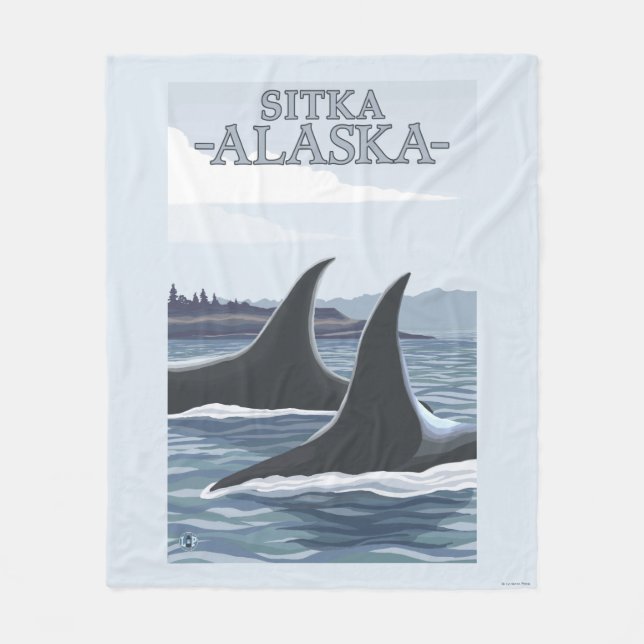 Manta Polar Ballenas #1 - Sitka, Alaska de la orca (Anverso)