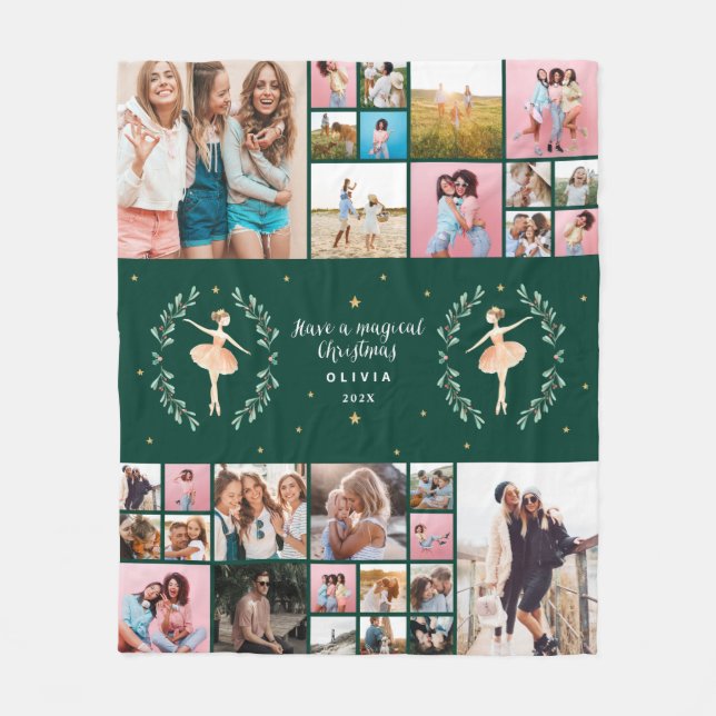 Manta Polar Ballerina 29 foto Navidades modernos mínimos (Anverso)