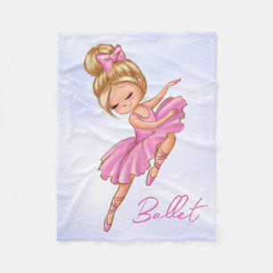 Manta Polar Ballerina Chica Rosa, ballet Bonito púrpura