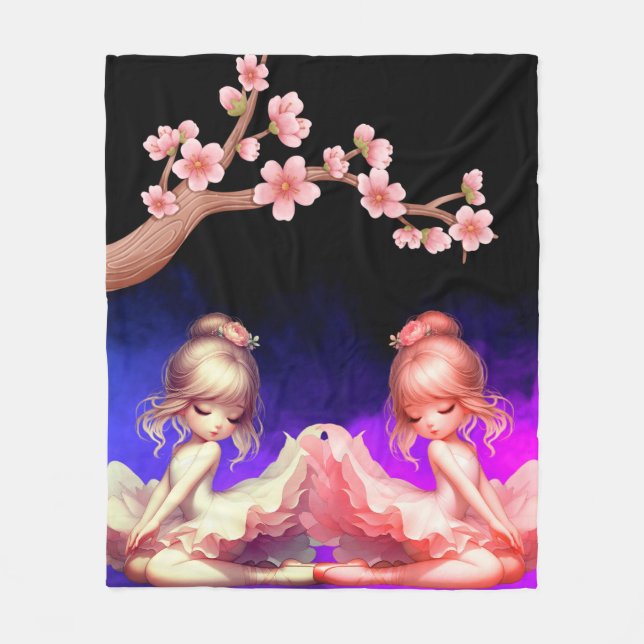 Manta Polar Ballerina Dancers Fleece Blanket (Anverso)