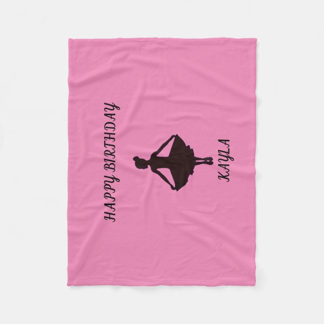 Manta Polar Ballerina feliz cumpleaños personalizado faja mant (Anverso)