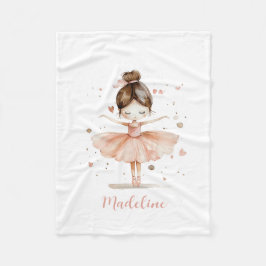 Manta Polar Ballerina Nombre Personalizado Girly