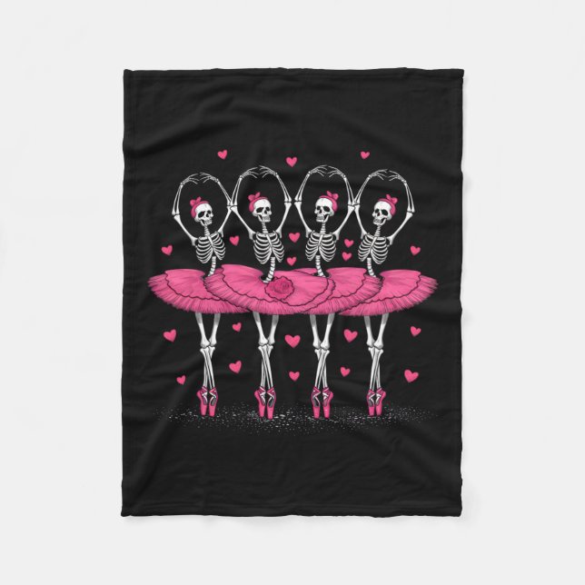 Manta Polar Ballerina Skeleton Dance Divertido ballet Hallowee (Anverso)