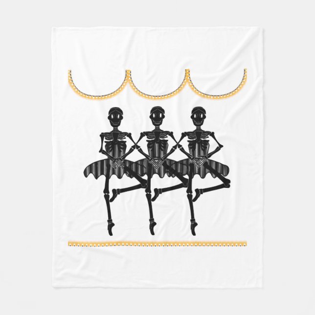 Manta Polar Ballerinas en Halloween (Anverso)