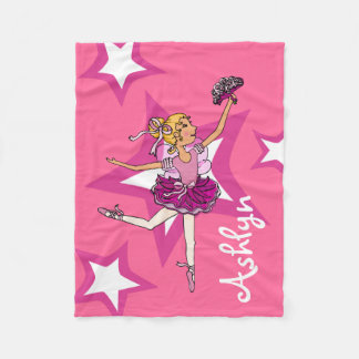 Manta Polar Ballet de chica rosa rubio