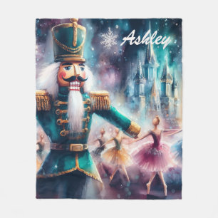 Manta Polar Ballet de Navidades Nutcracker Ballerina Watercolo