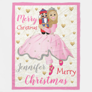 Manta Polar Ballet de pepita personalizado de la funda/grande
