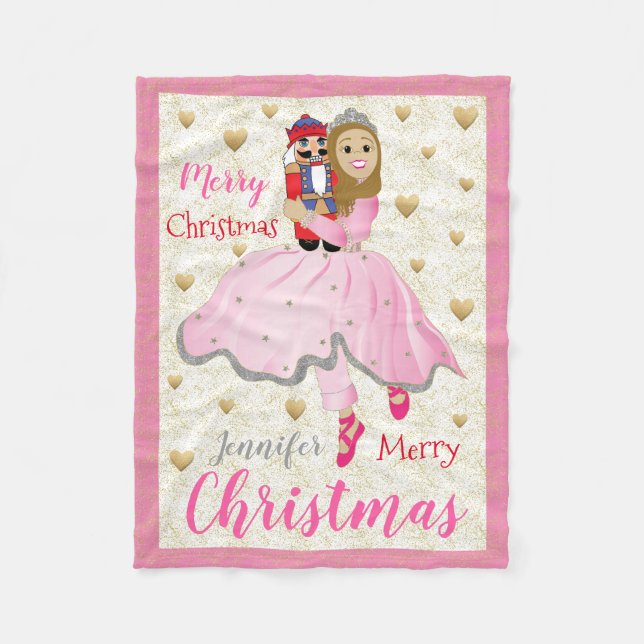 Manta Polar Ballet De Ropa Nutrida Lt Brwn Hair Pink Fleece Bl (Anverso)