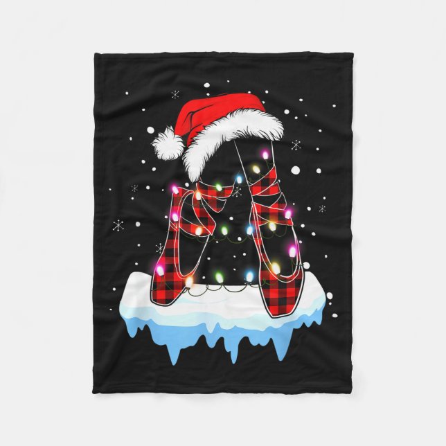 Manta Polar Ballet Scute Ss Cute Sss Christmas Lights Santa Ba (Anverso)