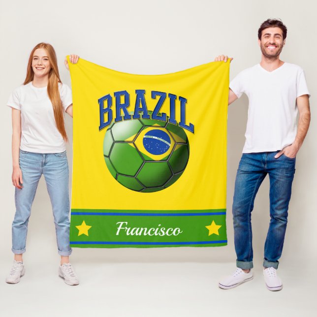 Manta Polar Balón de fútbol de Brasil | Nombre (In situ)