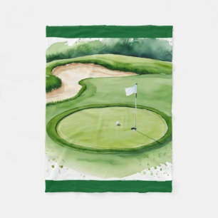 Manta Polar Balón de golf y bandera sobre el cambio climático