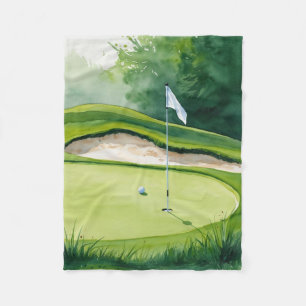 Manta Polar Balón de golf y bandera sobre el cambio climático