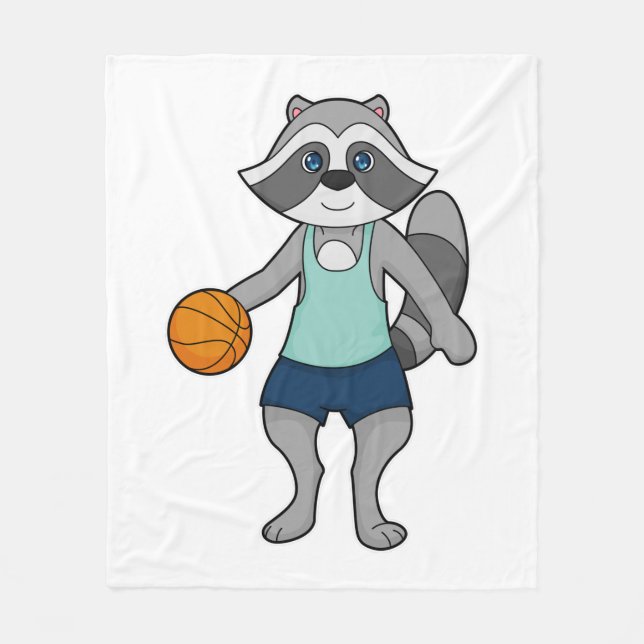 Manta Polar Baloncestista Racoon (Anverso)