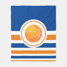 Manta Polar Baloncesto azul y Naranja
