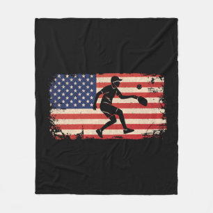 Manta Polar Baloncesto Bandera Americana Vintage