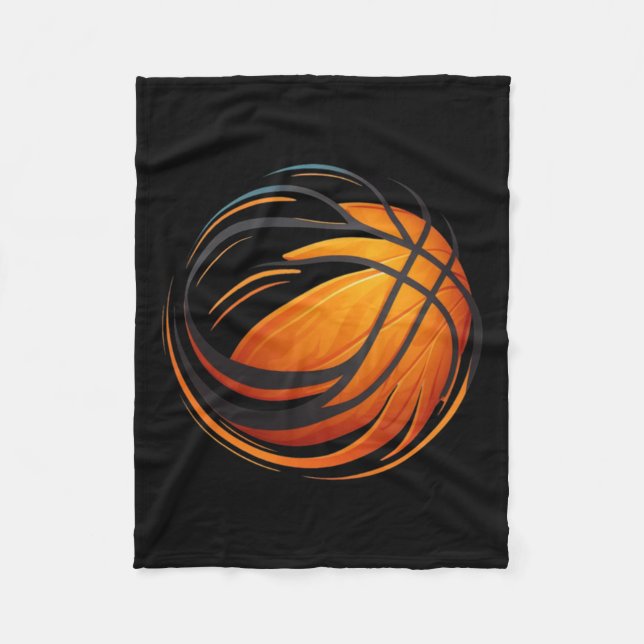 Manta Polar Baloncesto Con Líneas (Anverso)