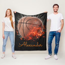 Manta Polar Baloncesto con llama personalizado