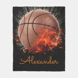 Manta Polar Baloncesto con llama personalizado
