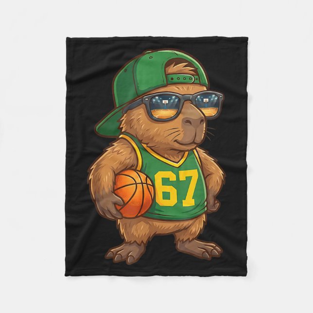 Manta Polar Baloncesto de Capybara 67 Argot de Gen Alpha Srts  (Anverso)