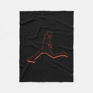 Manta Polar Baloncesto Dunking Silhouette Design Airtime