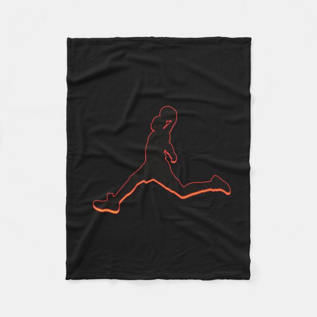 Manta Polar Baloncesto Dunking Silhouette Design Airtime (Anverso)