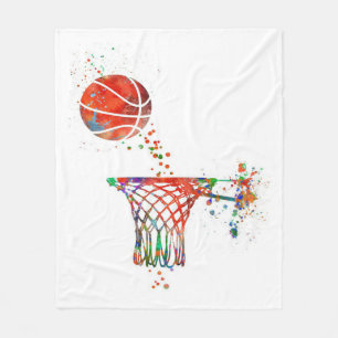 Manta Polar Baloncesto en blanco
