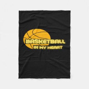 Manta Polar Baloncesto En My Heart Funny S - Regalo Por