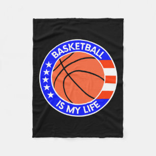 Manta Polar Baloncesto es mi vida es la bandera de los Estados