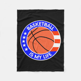 Manta Polar Baloncesto es mi vida es la bandera de los Estados