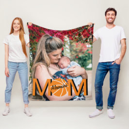 Manta Polar Baloncesto Mamá Foto Fleece Blanket
