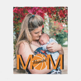 Manta Polar Baloncesto Mamá Foto Fleece Blanket