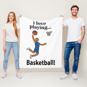 Manta Polar Baloncesto me encanta jugar básquetbol