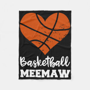 Manta Polar Baloncesto Meemaw Fun Baloncesto Heart Grandma Mee