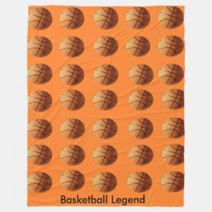 Manta Polar Baloncesto naranja Sobre Fondo Naranja,