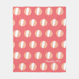 Manta Polar Baloncesto Nombre personalizado Coral Personalizad