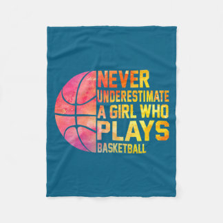 Manta Polar Baloncesto Nunca Subestimes A Una Chica Que Juega