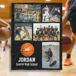 Manta Polar Baloncesto personalizado 5 nombre de equipo de Col
