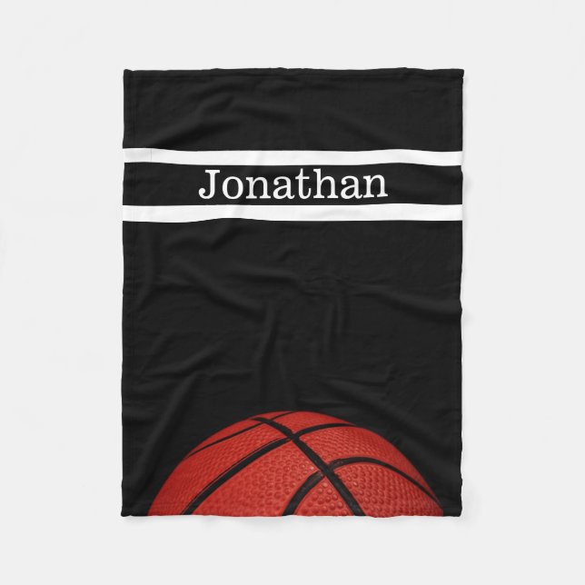 Manta Polar Baloncesto personalizado con el nombre de una mant (Anverso)