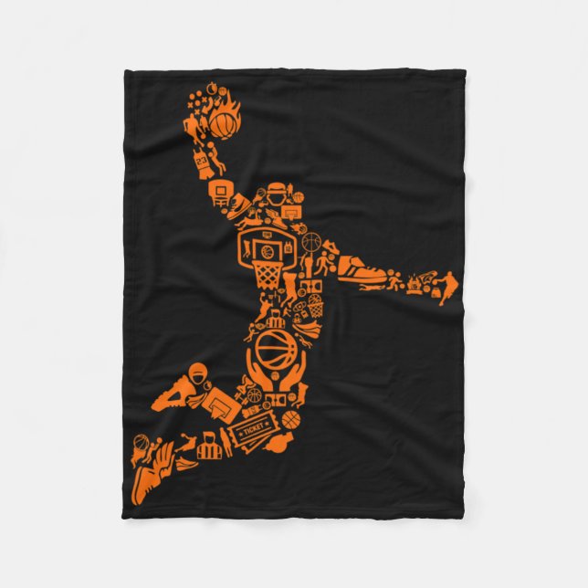 Manta Polar Baloncesto Slam Dunk Largo  (Anverso)