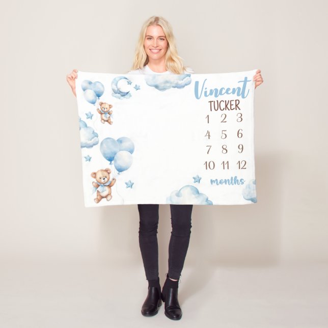 Manta Polar BALONES DE OSO DE NIÑO BALLONES Matrícula, globos  (In situ)