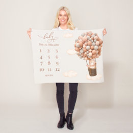 Manta Polar Balones de oso marrón Baby Blanke Fleece Blanke Bl