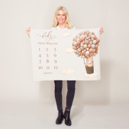 Manta Polar Balones de oso marrón Baby Blanke Fleece Blanke Bl