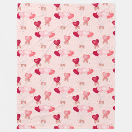 MANTA POLAR BALONES ROJOS Y ROJOS