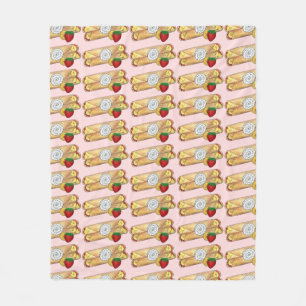 Manta Polar Banana Fresa Crêpes Cocina francesa Creta