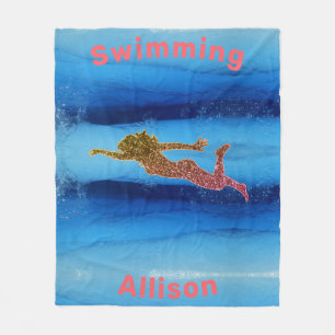Manta Polar Bañándose bajo el agua Chicas Fleece Blanket