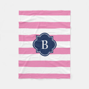 Manta Polar Banda monográfica marina y rosa   Fleece Blanket