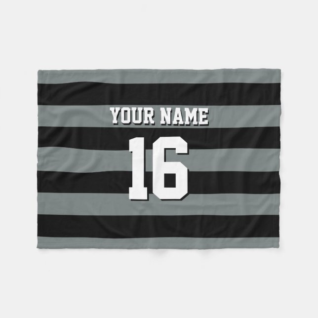 Manta Polar Banda Preppy de Black Charcoal Team Jersey (Frente (Horizontal))