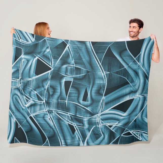 Manta Polar Banda superpuesta curvada azul resaltada por el re (In situ)